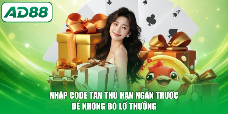 Nhập code tân thủ hạn ngắn trước để không bỏ lỡ thưởng